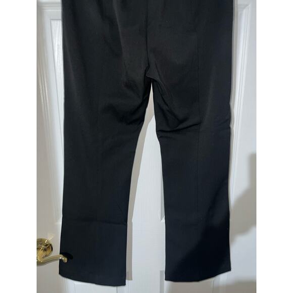 Ann Taylor Womens Dress Pants Size 8P Petite Black Wide Leg Mid Rise Trousers - Picture 6 of 7